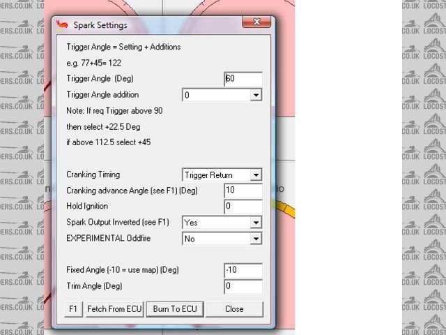 Ford 36-1 settings